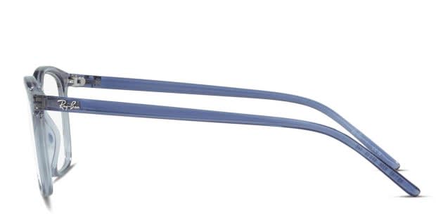 Ray-Ban RX7185 Blue/Clear Eyeglasses | Includes FREE Rx Lenses