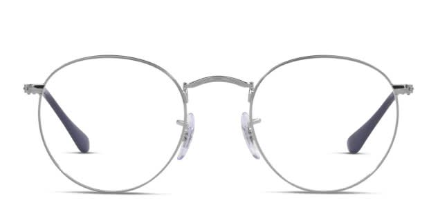 Ray-Ban RX3447V Round Metal Silver Eyeglasses | Includes FREE Rx