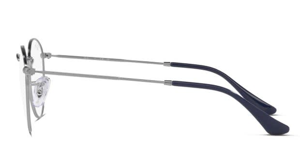 Ray-Ban RX3447V Round Metal Silver Eyeglasses | Includes FREE Rx