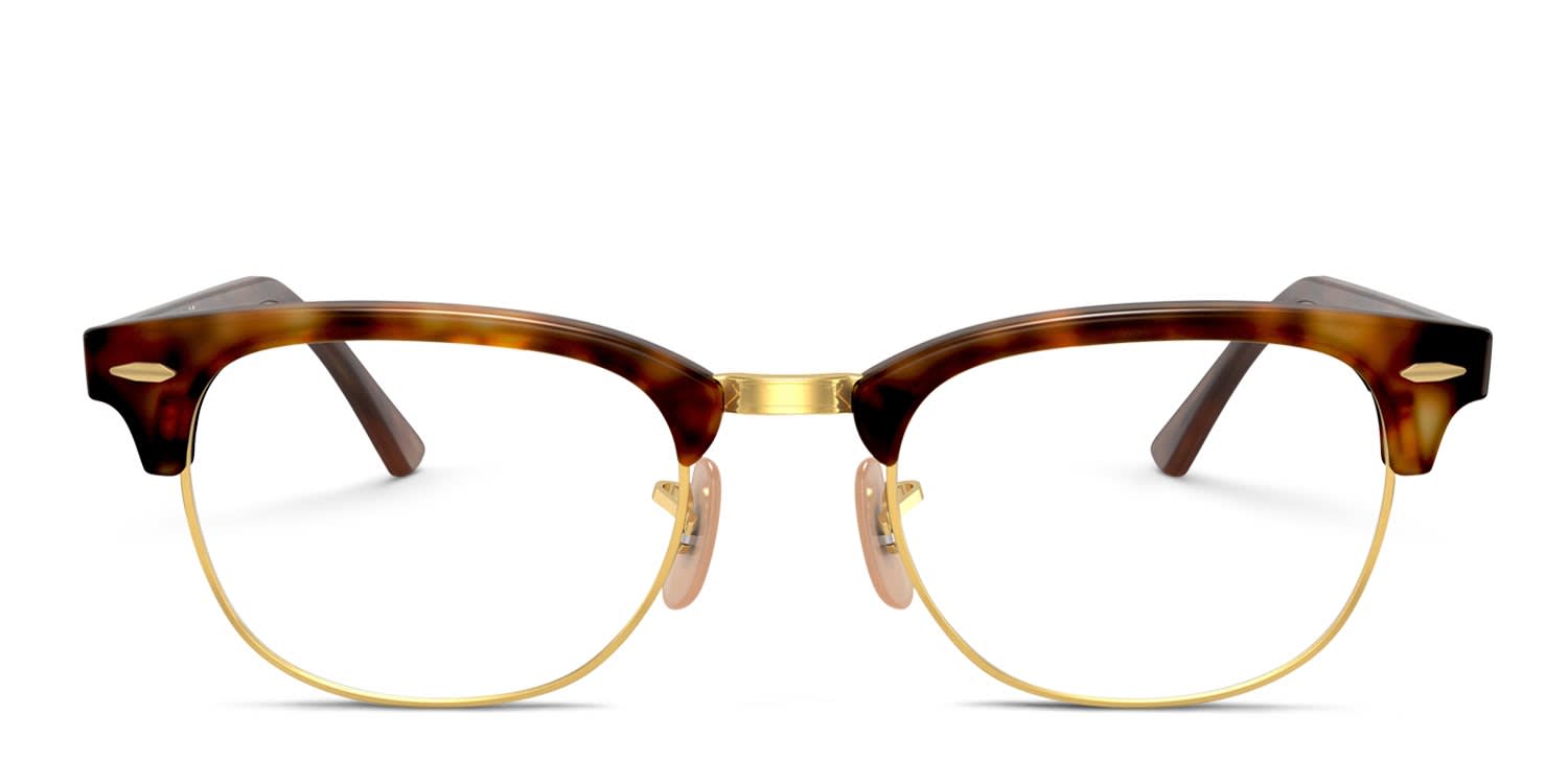 Ray-Ban RX5154 Clubmaster Red, Tortoise glasses - Tortoise / Gold - Frontal View