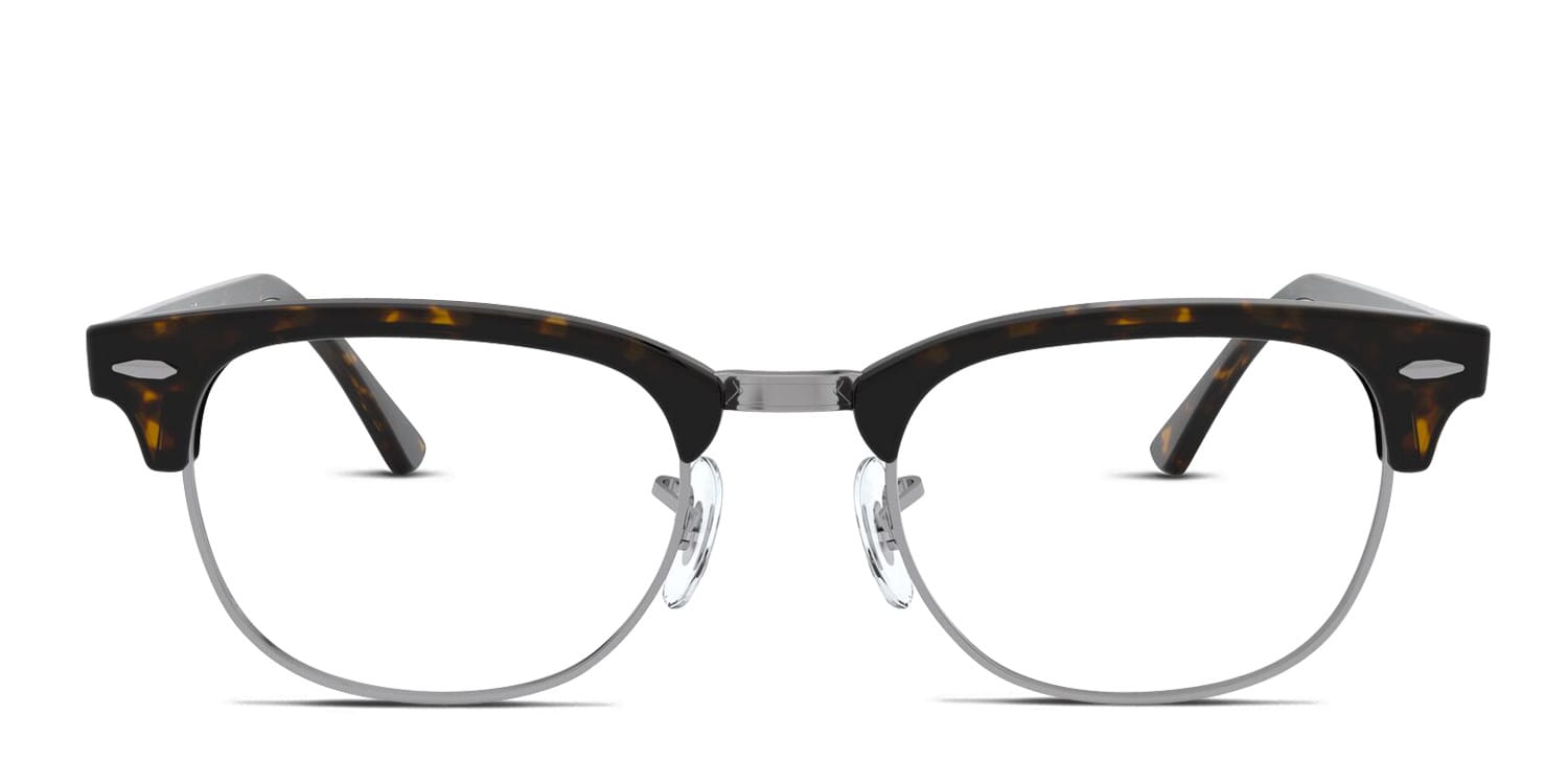 Ray-Ban RX5154 Clubmaster Tortoise, Silver glasses - Brown / Tortoise / Silver - Frontal View