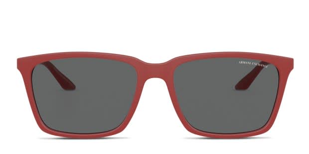 Armani Exchange AX4138S red frame with dark grey lenses. Lenses