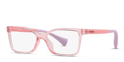 Miraflex MF4011 Kids Pink, Clear glasses - Pink / Clear - Angle View