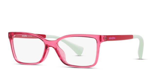Miraflex MF4011 Kids Red, Clear Prescription Eyeglasses