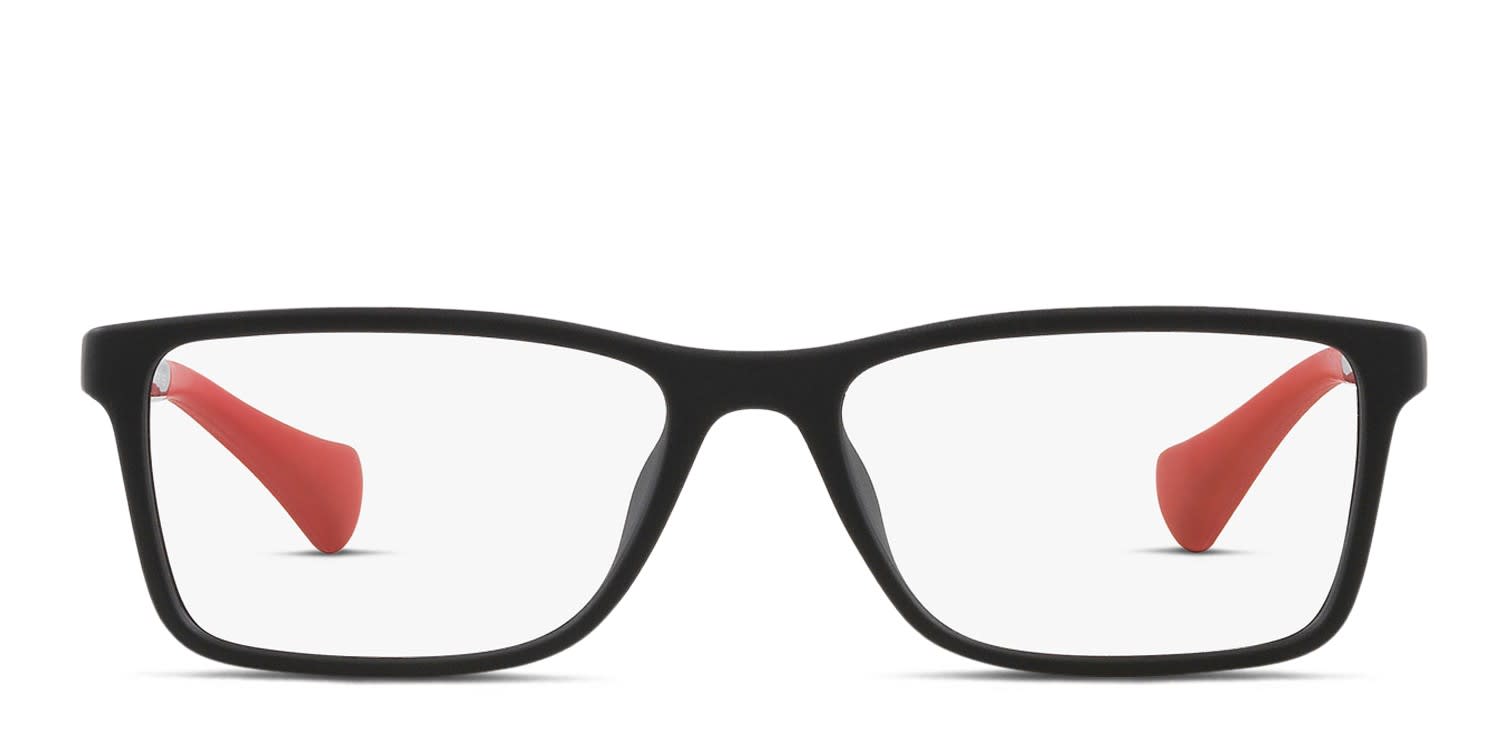 Miraflex MF4012 Kids Matte Black glasses - Matte Black - Frontal View