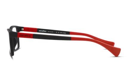 Miraflex MF4012 Kids Matte Black glasses - Matte Black - Side View