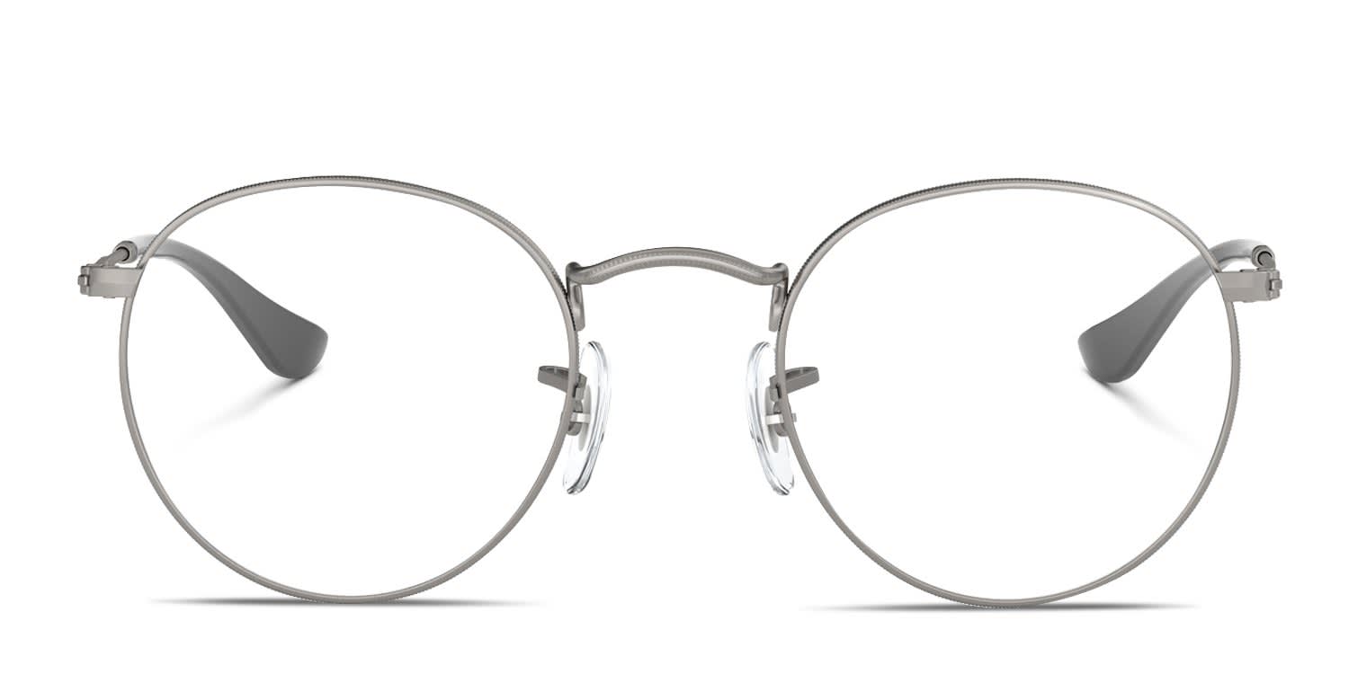 Ray-Ban RX3447V Round Metal Gunmetal glasses - Gunmetal - Frontal View