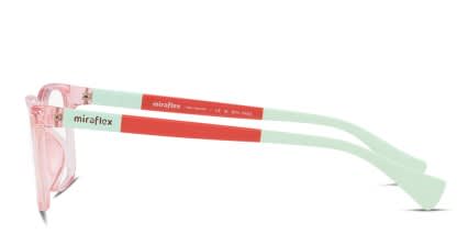 Miraflex MF4017 Kids Pink, Clear glasses - Pink / Clear - Side View