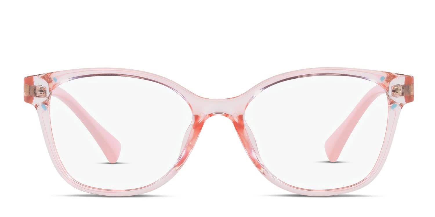 Miraflex MF4022 Kids Pink, Clear glasses - Pink / Clear - Frontal View