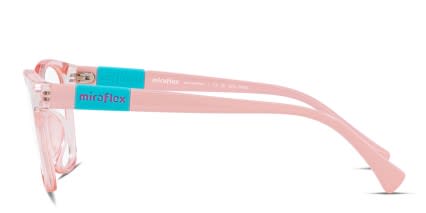 Miraflex MF4022 Kids Pink, Clear glasses - Pink / Clear - Side View