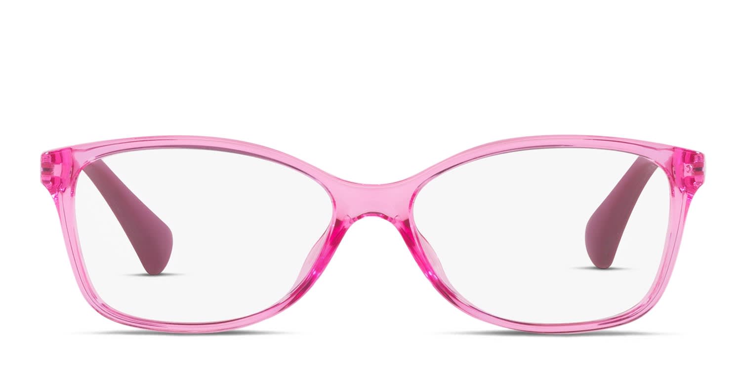 Miraflex MF4019 Kids Pink, Clear glasses - Pink / Clear - Frontal View