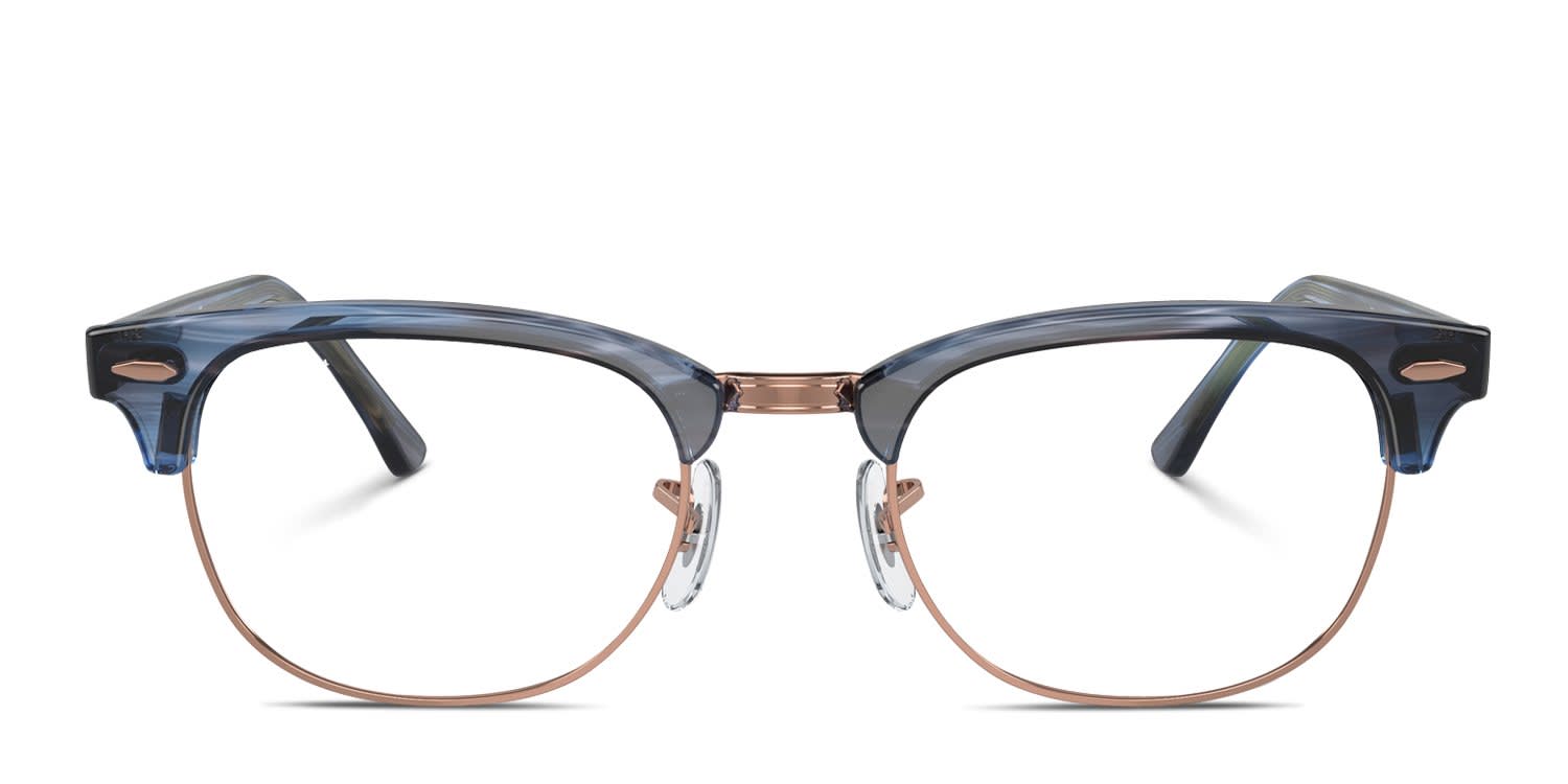 Ray-Ban RX5154 Clubmaster Blue, Tortoise, Gold glasses - Blue / Tortoise / Gold - Frontal View