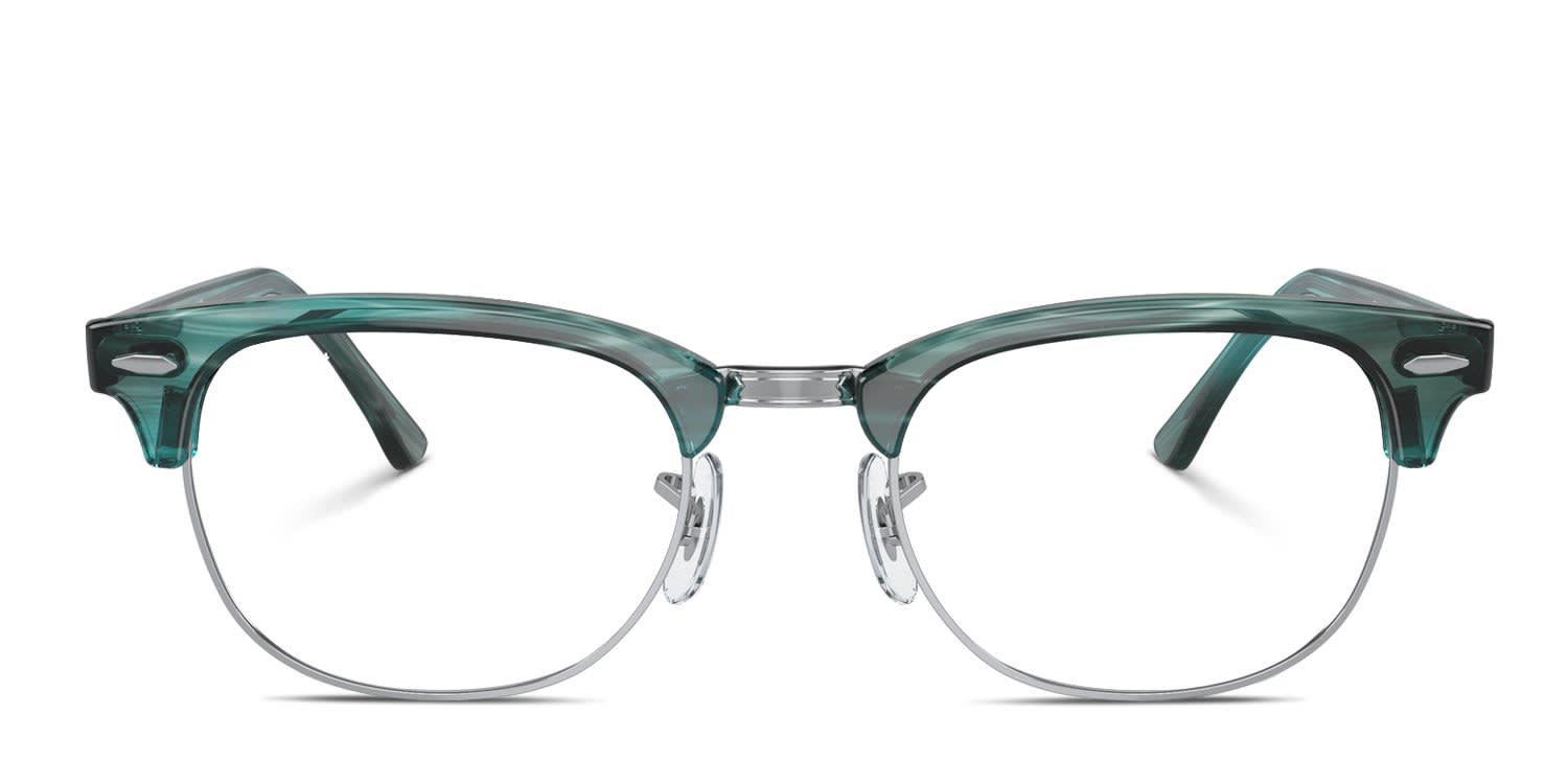 Ray-Ban RX5154 Clubmaster Multicolor, Green, Silver glasses - Multicolor / Green / Silver - Frontal View