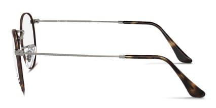 Ray-Ban RX3447V Round Metal Tortoise, Gunmetal glasses - Tortoise / Gunmetal - Side View
