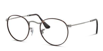 Ray-Ban RX3447V Round Metal Tortoise, Gunmetal glasses - Tortoise / Gunmetal - Angle View