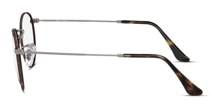 Ray-Ban RX3447V Round Metal Tortoise, Gunmetal glasses - Gunmetal / Tortoise - Side View
