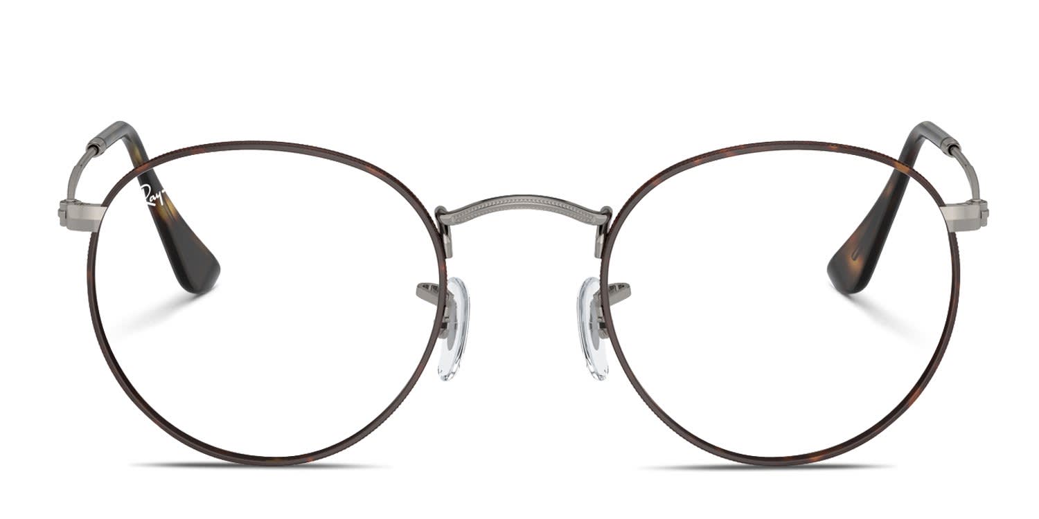 Ray-Ban RX3447V Round Metal Tortoise, Gunmetal glasses - Tortoise / Gunmetal - Frontal View