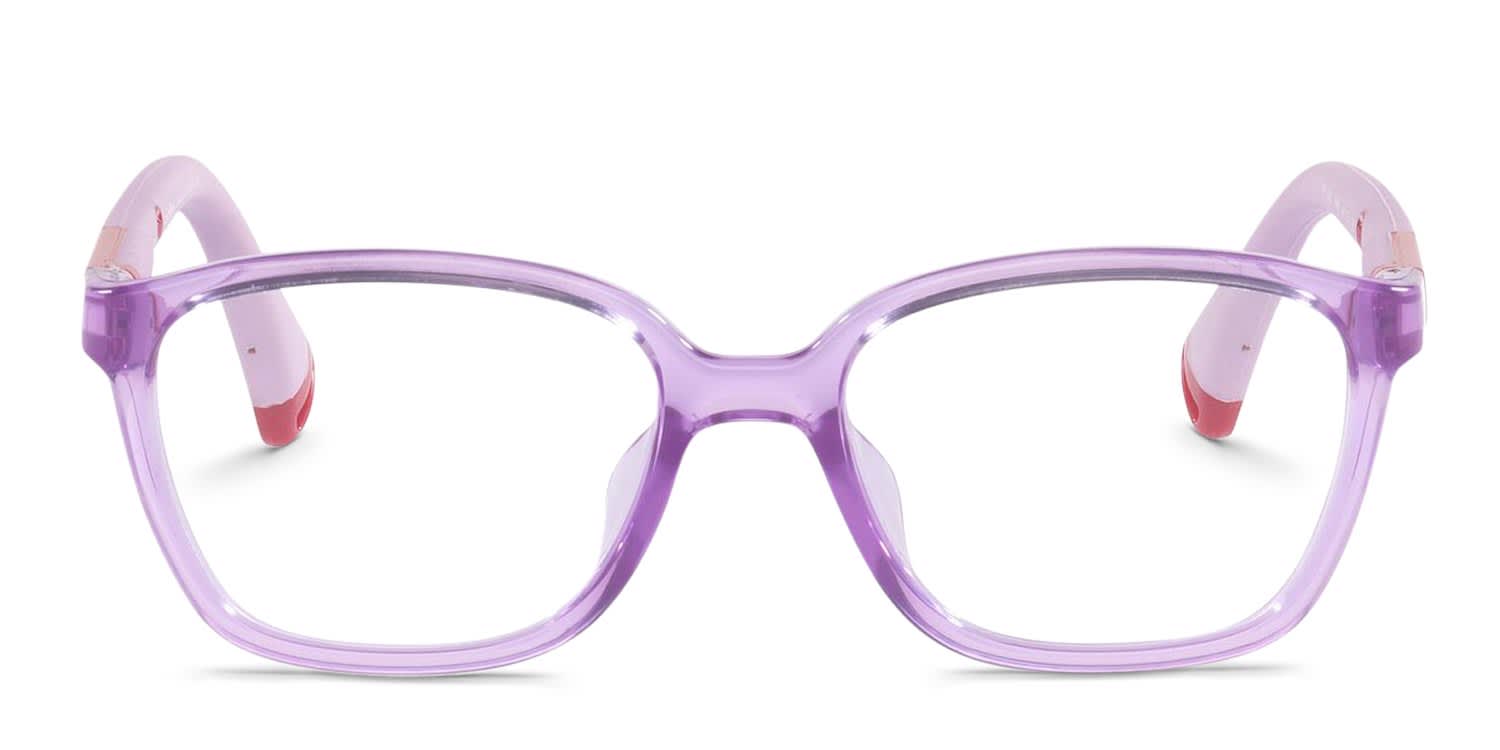 Miraflex MF4042 Kids Purple, Clear glasses - Purple / Clear - Frontal View