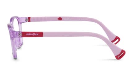 Miraflex MF4042 Kids Purple, Clear glasses - Purple / Clear - Side View