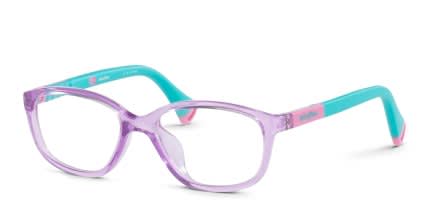 Miraflex MF4043 Kids Purple, Clear glasses - Purple / Clear - Angle View