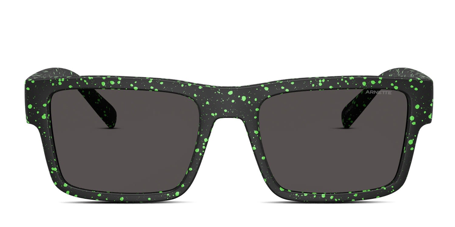 Arnette AN4344 Omgee Black, Green glasses - Black / Green / Gray - Frontal View