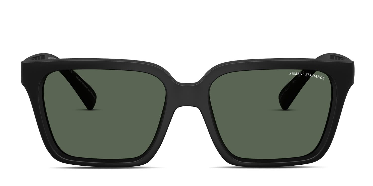 Armani Exchange AX4147S black frame with dark green lenses. Lenses