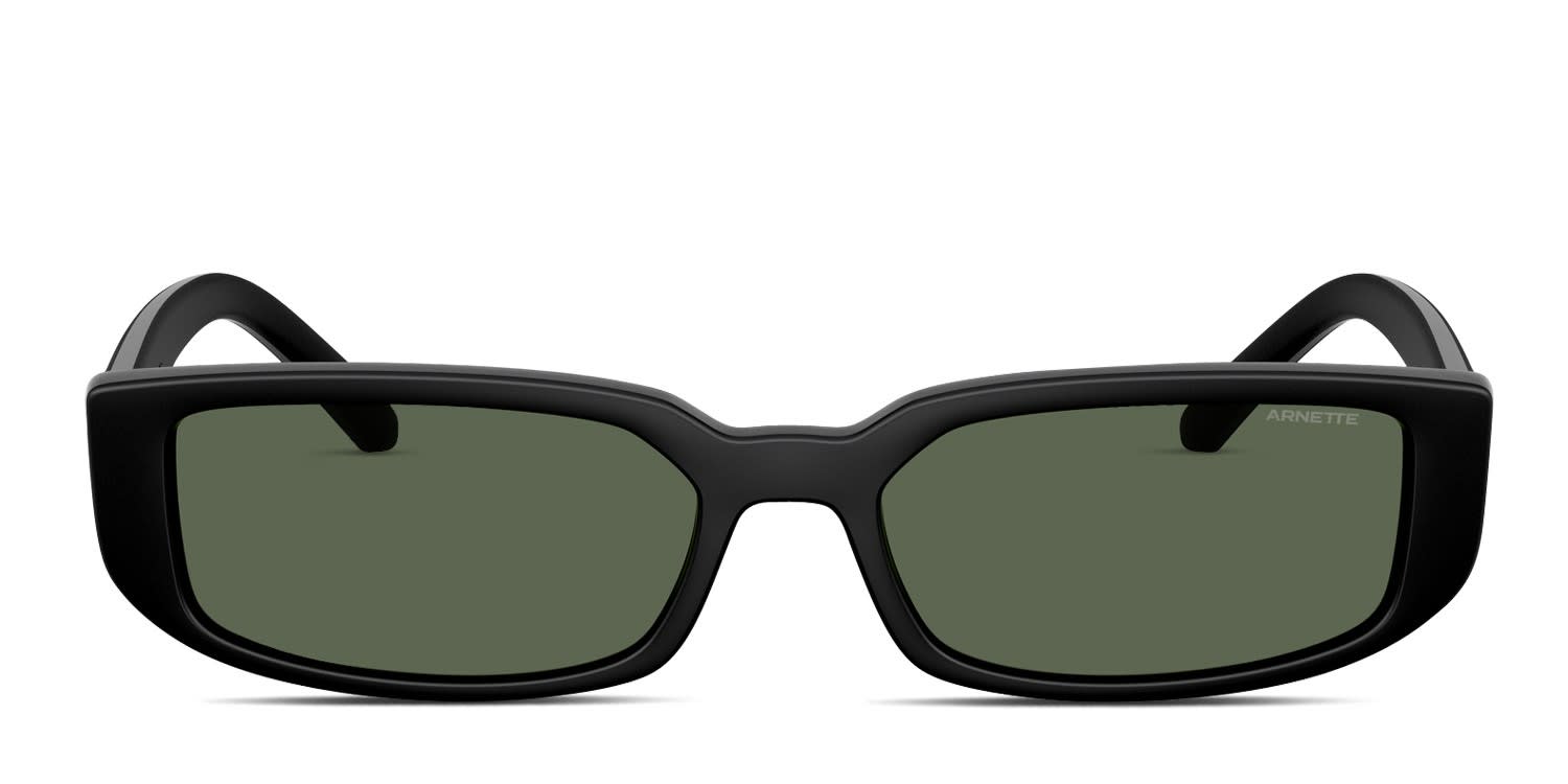 Arnette AN4348 Jet Black glasses - Black / Green - Frontal View
