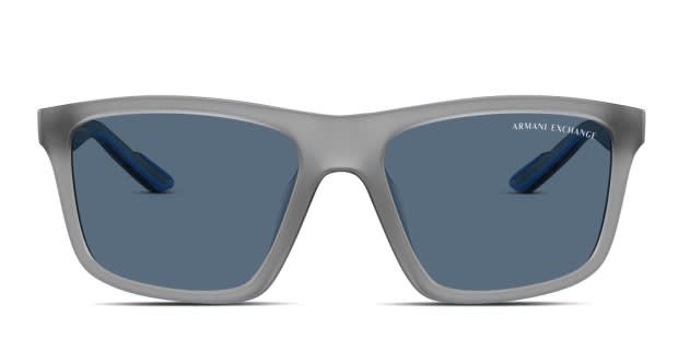 Armani Exchange AX4149SU gray frame with dark blue lenses. Lenses