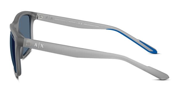 Armani Exchange AX4149SU gray frame with dark blue lenses. Lenses