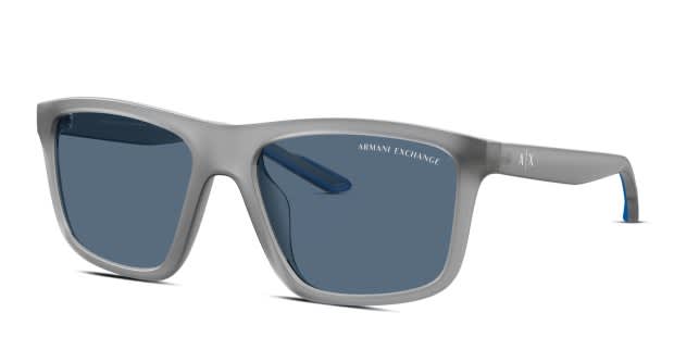 Armani Exchange AX4149SU gray frame with dark blue lenses. Lenses