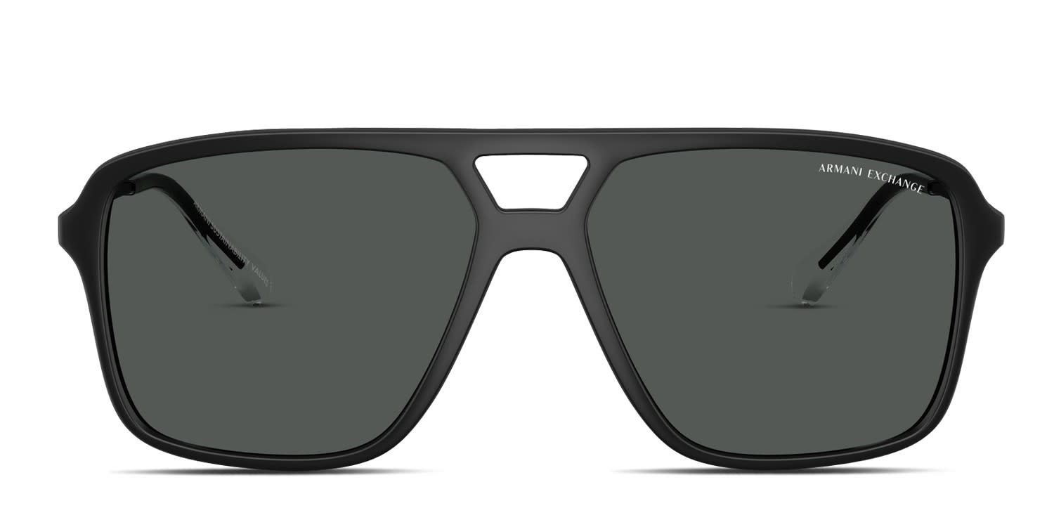 Armani Exchange AX4150SU black frame with dark grey lenses. Lenses