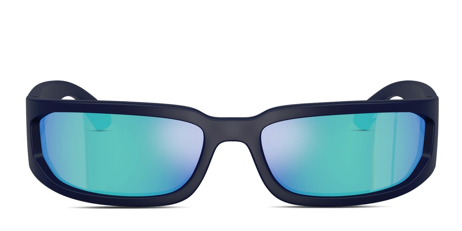 Oakley Straightlink Prizm Shiny Black/Blue Prescription Sunglasses