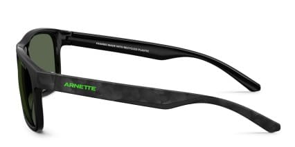 Arnette AN4341 Khim Black, Green glasses - Black / Green - Side View