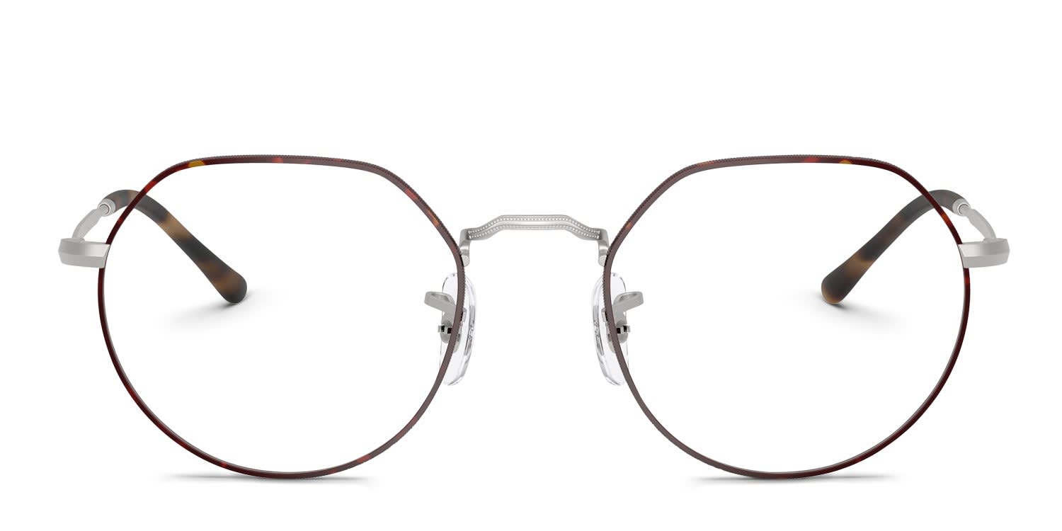 Ray-Ban RX6465 Jack Tortoise, Silver glasses - Tortoise / Silver - Frontal View