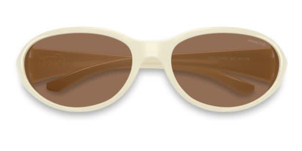 Arnette AN4368 Raven white frame with dark brown lenses. Lenses