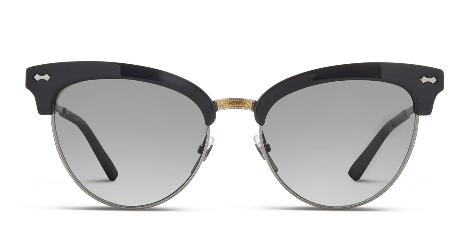 Gucci GG0055S Black w/Silver glasses - Black / Silver - Frontal View