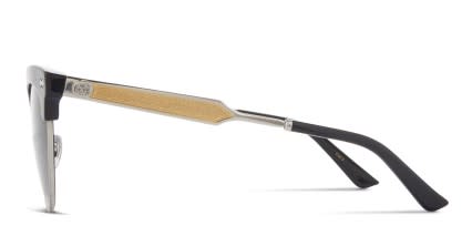 Gucci GG0055S Black w/Silver glasses - Black / Silver - Side View
