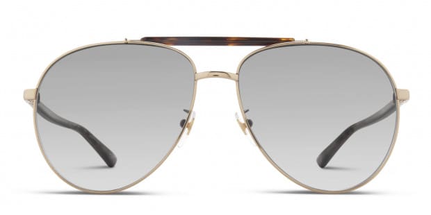 Gucci GG0014S Gold w Tortoise Prescription Eyeglasses