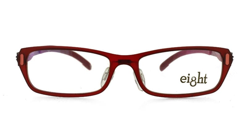 Eight A143A Burgundy NA glasses - Black - Frontal View
