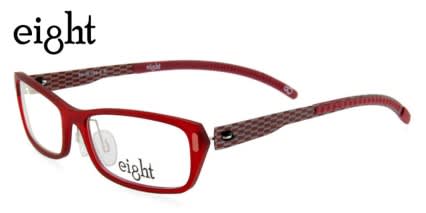 Eight A143A Burgundy NA glasses - Black - Angle View