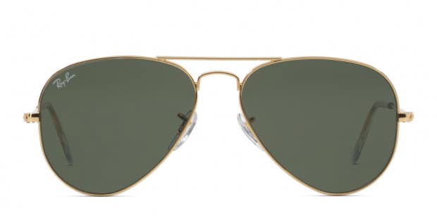 Ray-Ban RB3025 Aviator Large Metal Gold, Green, Clear, White