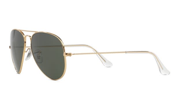 Ray-Ban RB3025 Aviator Large Metal Gold, Green, Clear, White