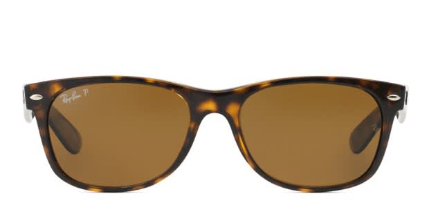 Ray-Ban RB2132 New Wayfarer Tortoise, Clear, Brown Sunglasses