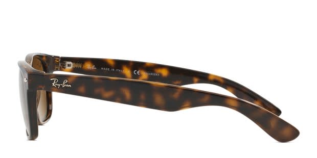 Ray-Ban RB2132 New Wayfarer Tortoise, Clear, Brown Sunglasses