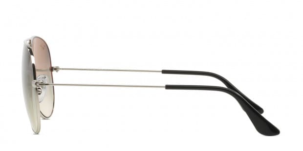Ray-Ban RB3025 Aviator Large Metal Silver, Black Sunglasses