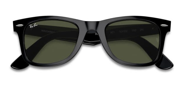 Ray-Ban RB2140 Wayfarer Shiny Black Prescription Sunglasses - 50