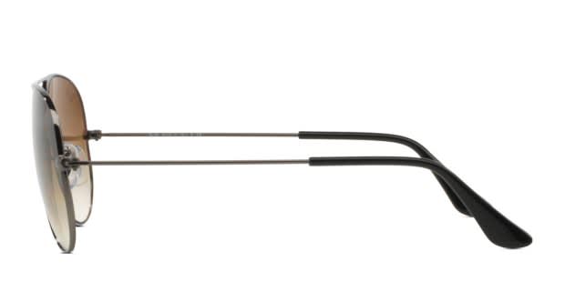 Ray-Ban RB3025 Aviator Large Metal Gunmetal, Brown Sunglasses