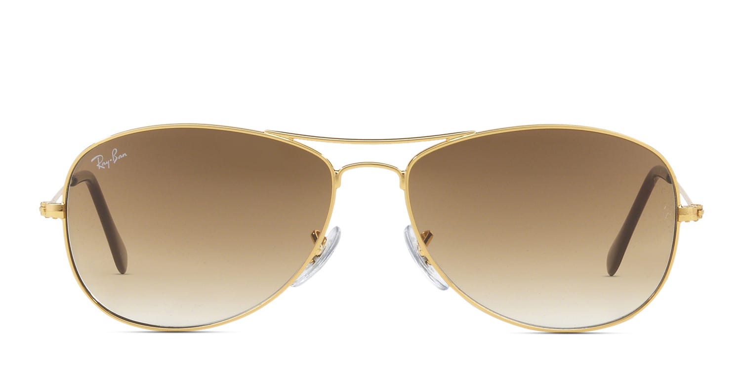 Ray-Ban RB3362 Cockpit Gold glasses - Brown / Gold - Frontal View