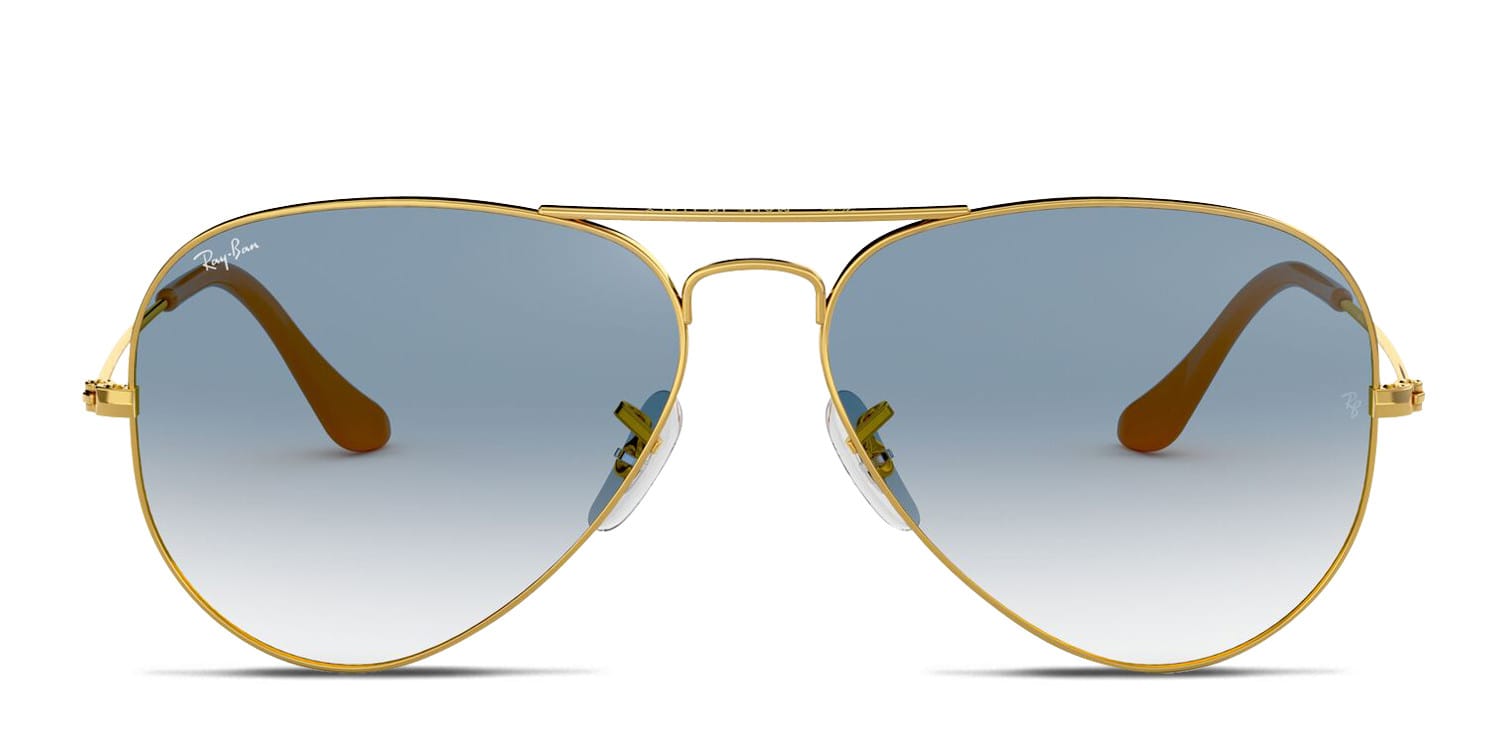 Ray-Ban RB3025 Gold, Blue, Neutral glasses - Gold / Blue / Beige - Frontal View