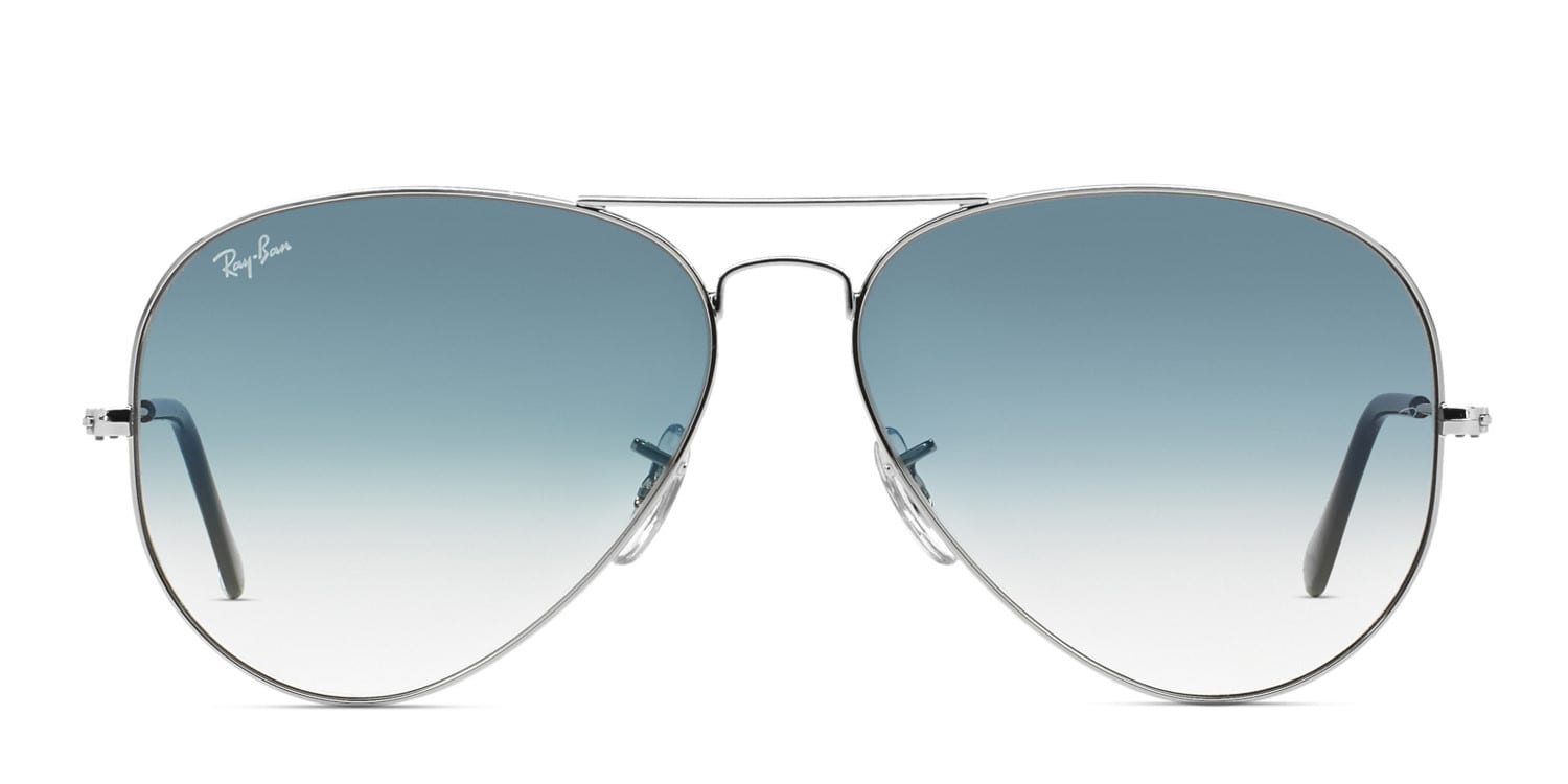 Ray-Ban RB3025 Aviator Large Metal Silver, Blue, Black Sunglasses